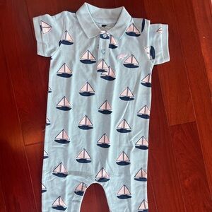 Sailboat Adventure Kids Bodysuit - Light Blue and Pink